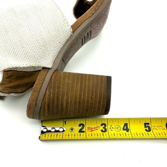 Toms Majorca Cutout Heeled Sandal Natural Yarn Dye Size 10 - Picture 12 of 14